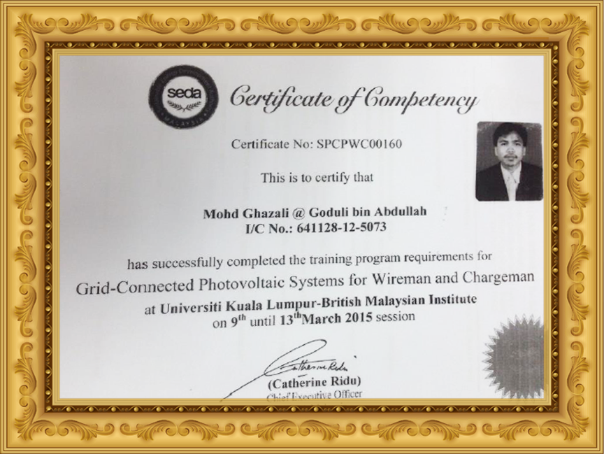 SEDA GCPS Charge Man Cert